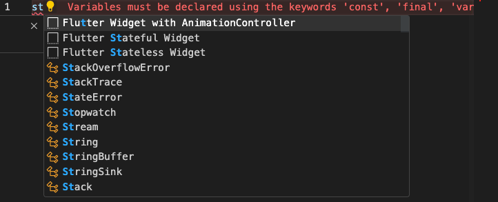 You can generate boilerplate code out of the box with the Flutter VSCode extension